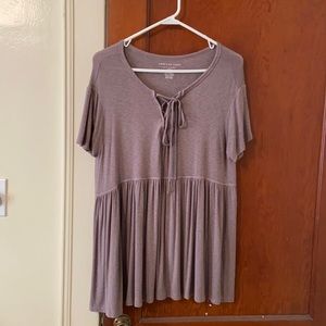 AE soft & sexy slub peplum top